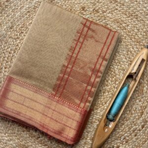 Maheshwari Tissue Silk by Cotton Saree