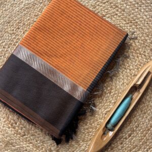 Maheshwari Resham Silver Jari Rassa Border Saree