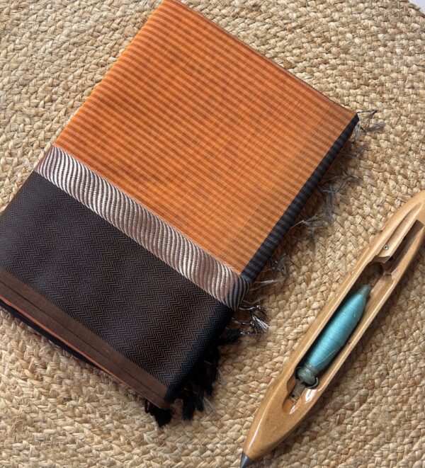 Maheshwari Resham Silver Jari Rassa Border Saree