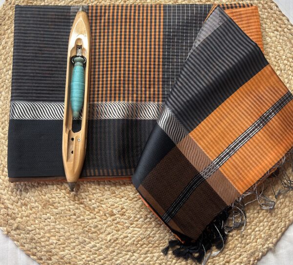 Maheshwari Resham Silver Jari Rassa Border Saree