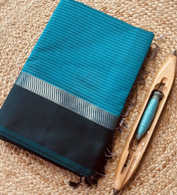 Maheshwari Resham + Silver Rassa Border Saree