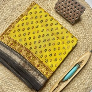 Maheshwari Handloom Silk by Cotton Saree – Bagh Print