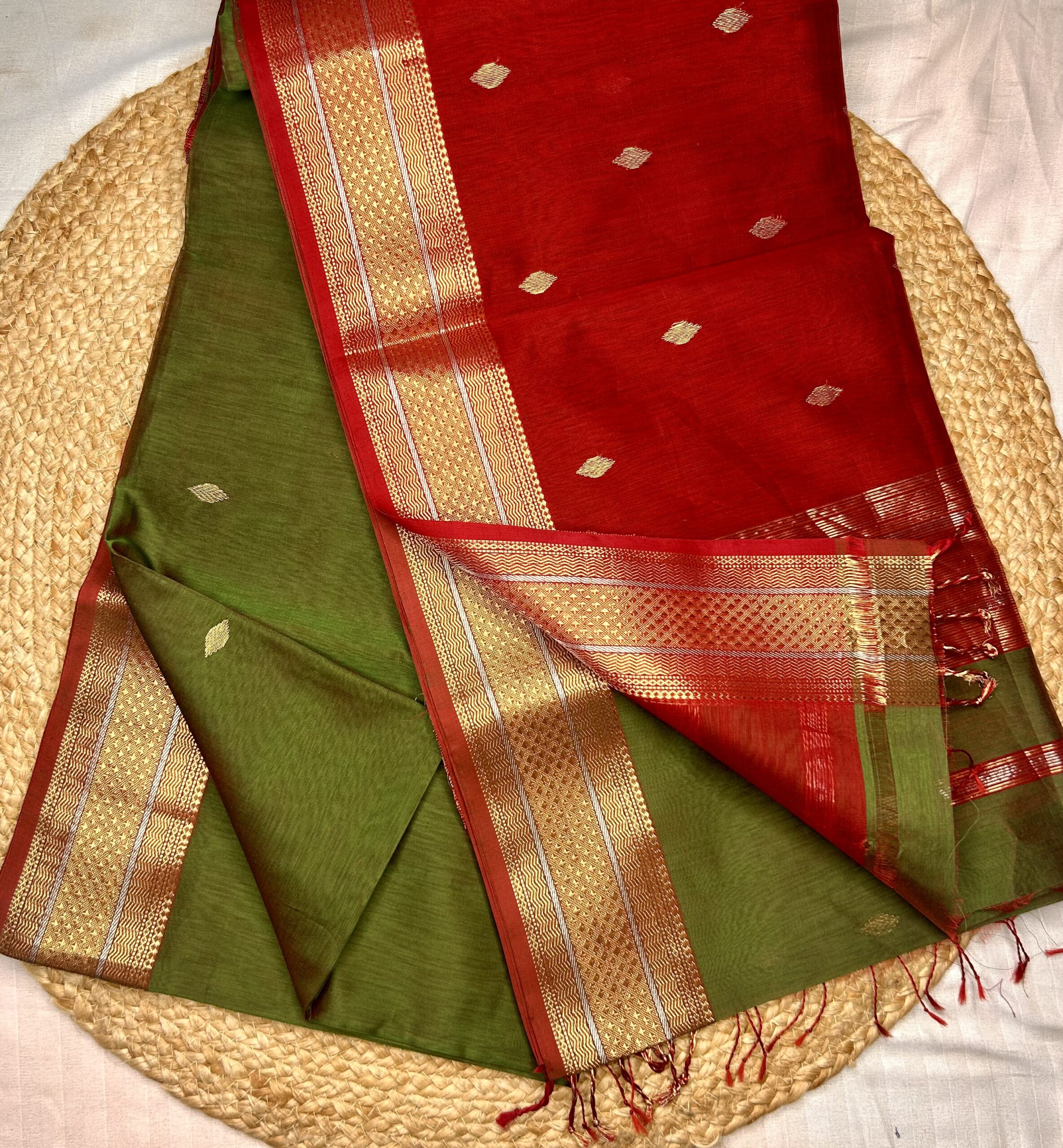 Jari Border Buti Saree