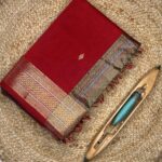 Maheshwari Jari Border Buti Saree | Handloom Silk Cotton Saree
