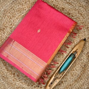 Maheshwari Jari Border Buti Saree