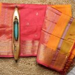 Maheshwari Jari Border Buti Saree | Handloom Silk Cotton Saree
