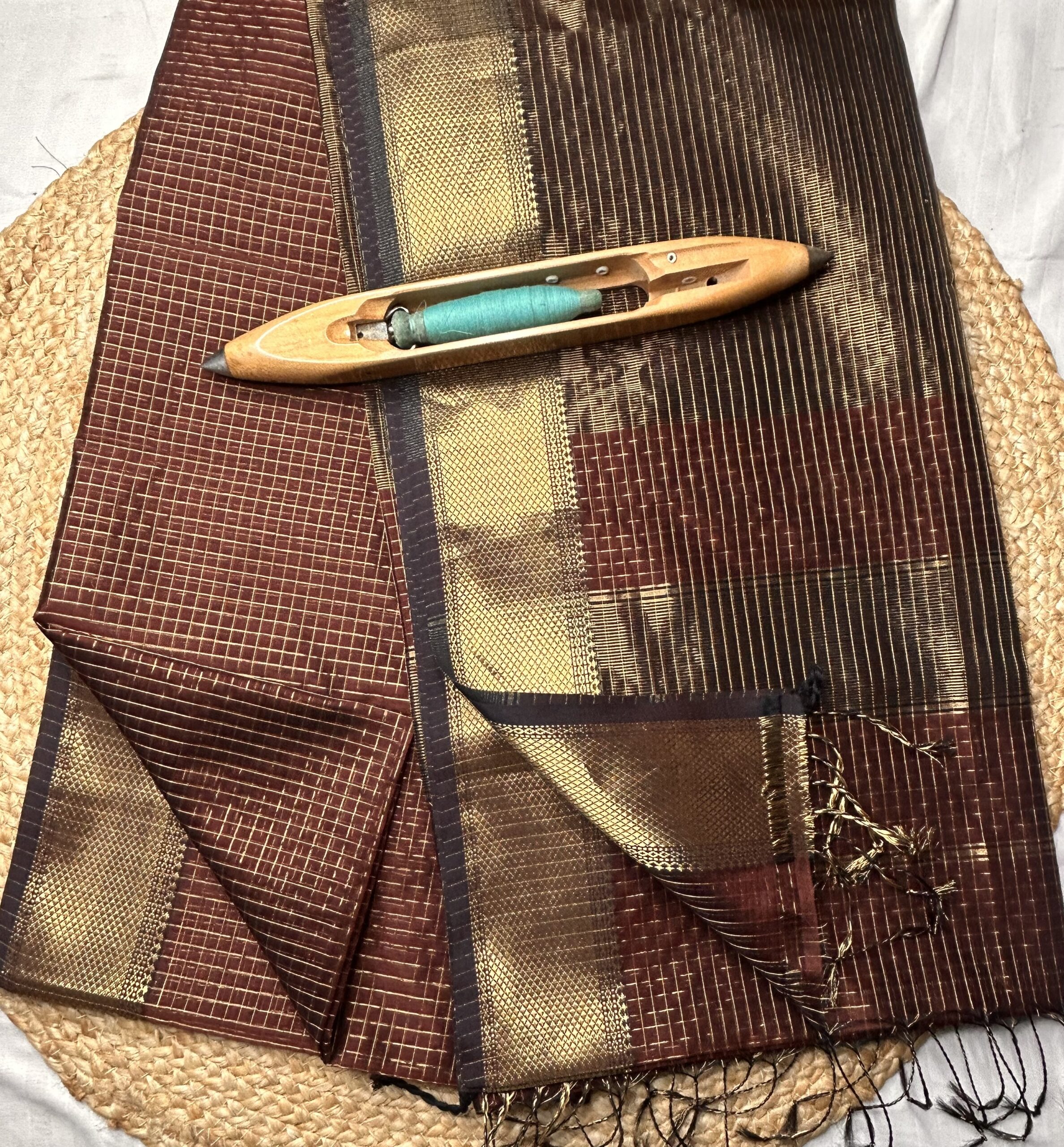 Maheshwari Jari Border Jari Checks