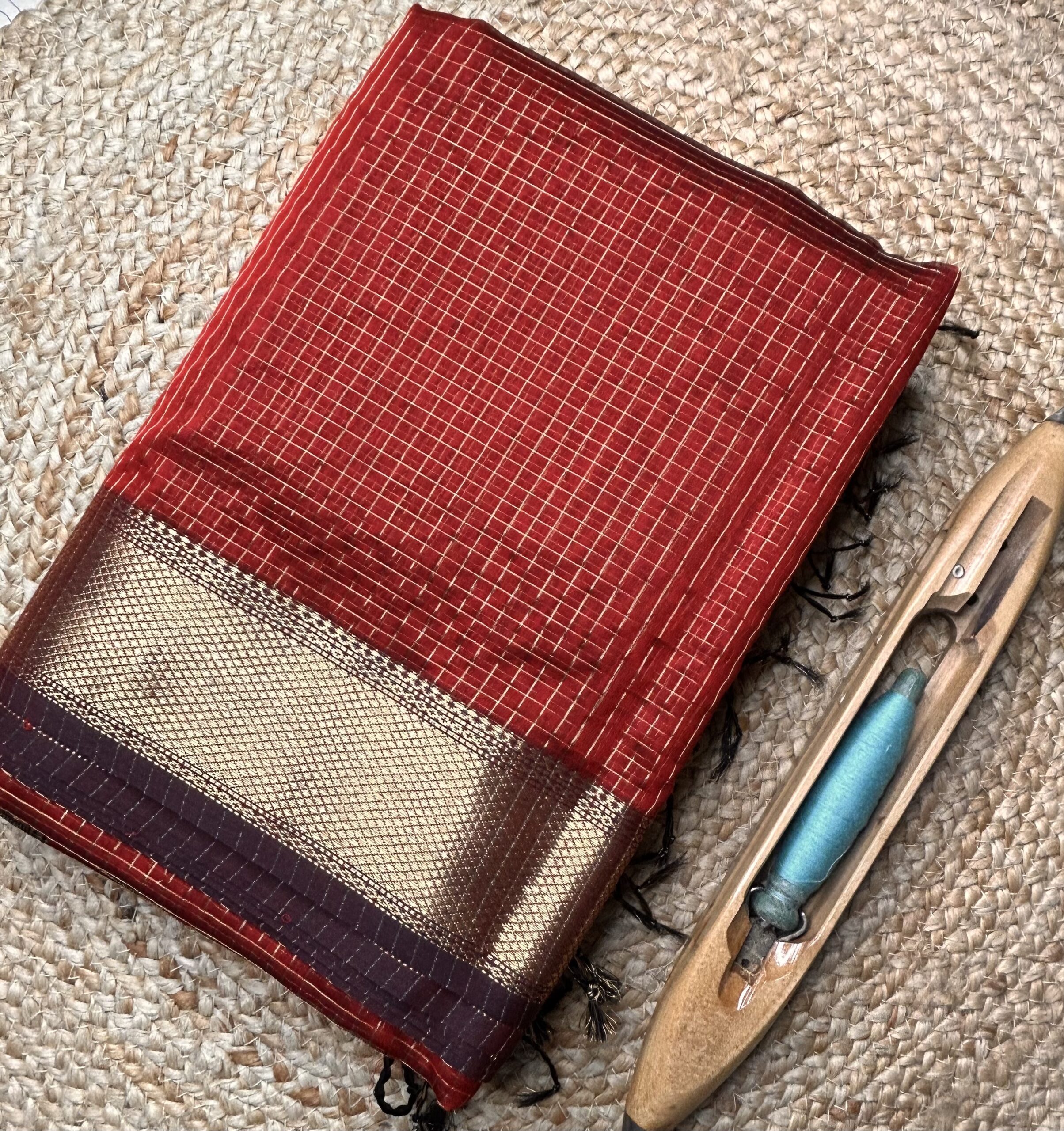 Maheshwari Jari Border Jari Checks