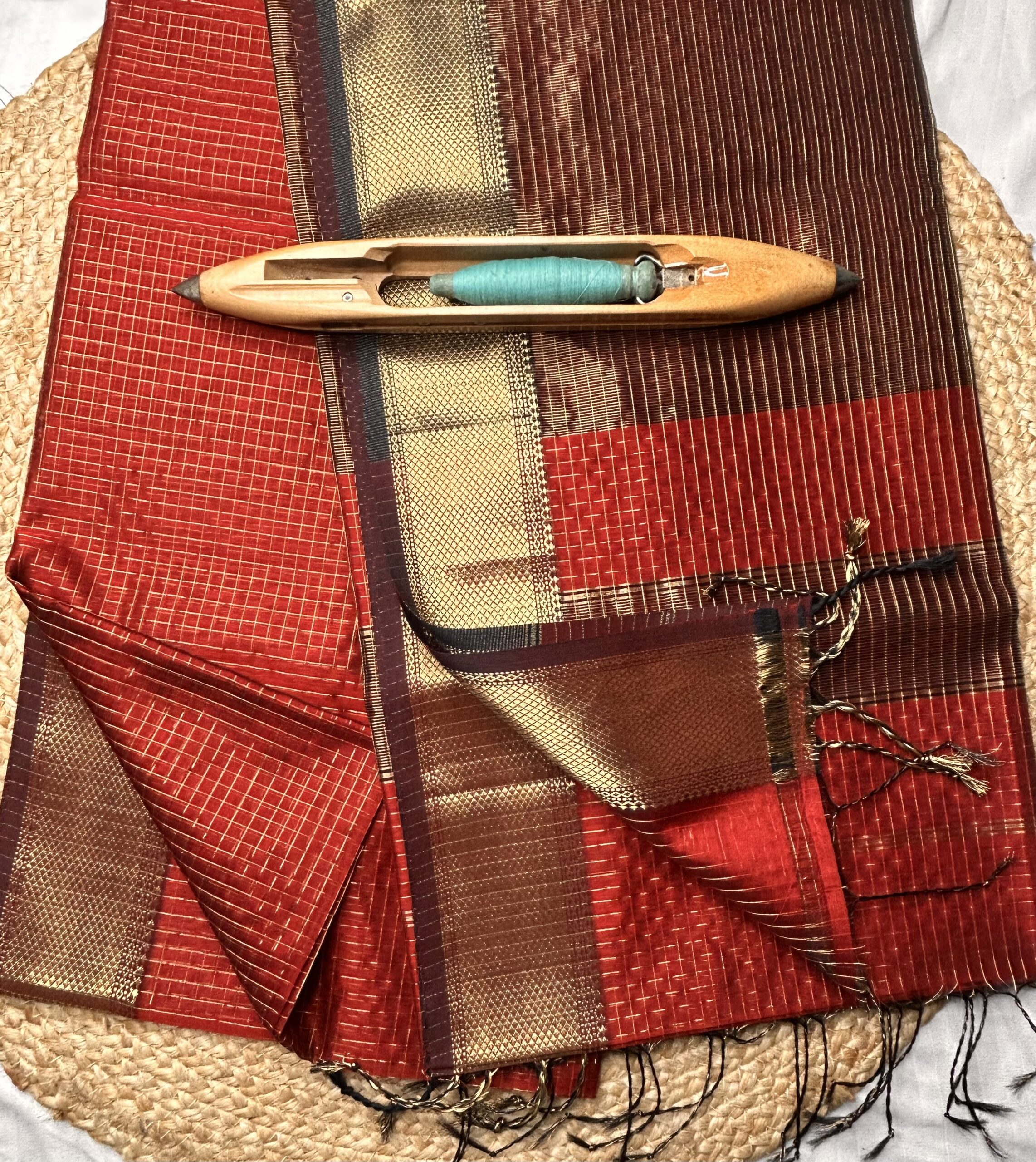 Maheshwari Jari Border Jari Checks