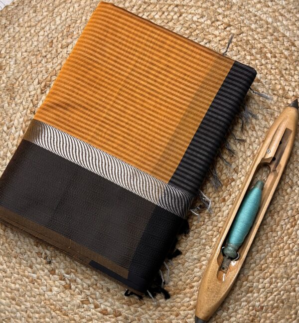 Resham Border Silver Jari Rassa Border Saree