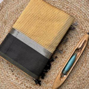 Resham Border Silver Jari Rassa Border Saree