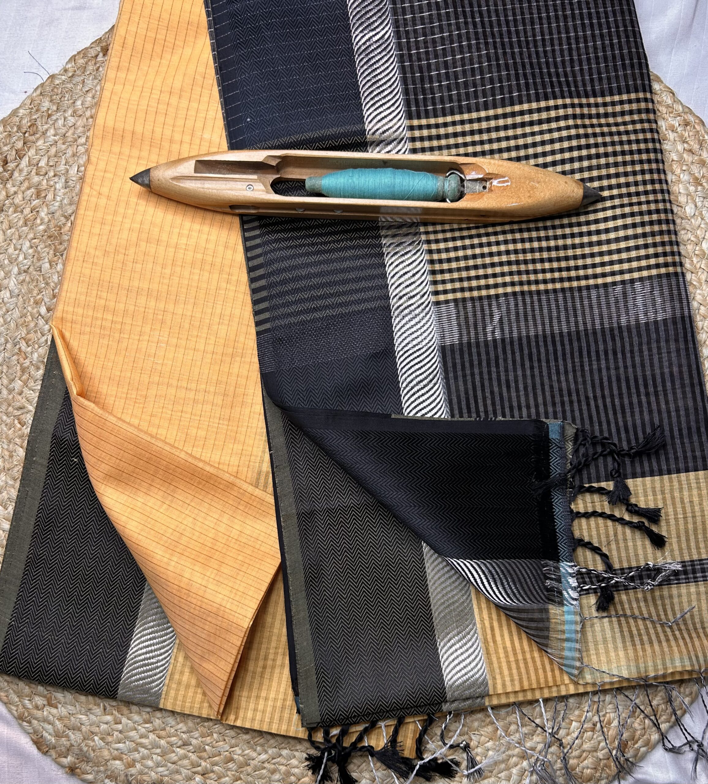 Resham Border Silver Jari Rassa Border Saree