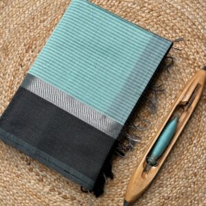 Resham Border Silver Jari Rassa Border Saree