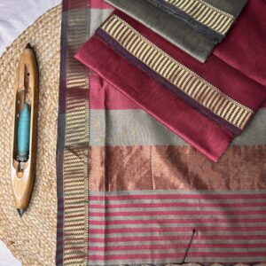 Maheshwari Silk Cotton 3 Piece Suit Set