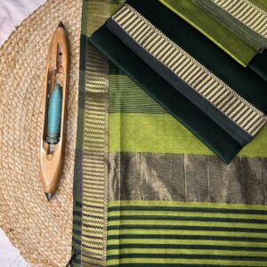 Maheshwari Silk Cotton 3 Piece Suit Set