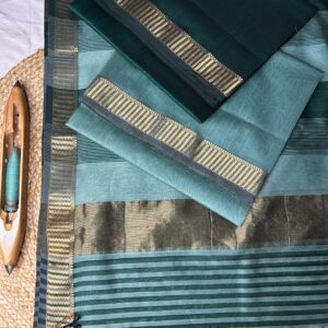 Maheshwari Silk Cotton 3 Piece Suit Set