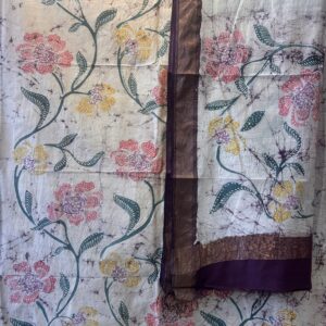 Maheshwari Handloom Indo Asian Print Top Dupatta