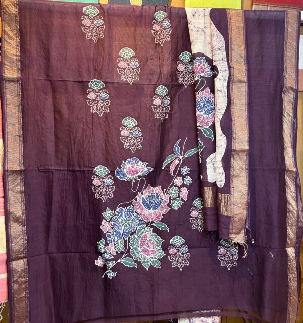 Maheshwari Handloom Indo Asian Print Top Dupatta