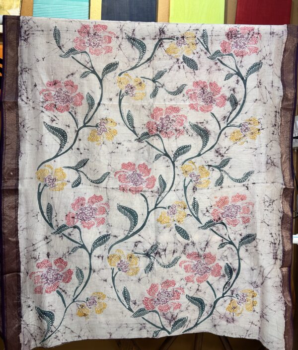 Maheshwari Handloom Indo Asian Print Top Dupatta