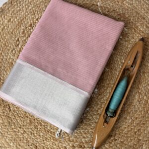 Maheshwari Handloom Silver Narmada Lahar Saree