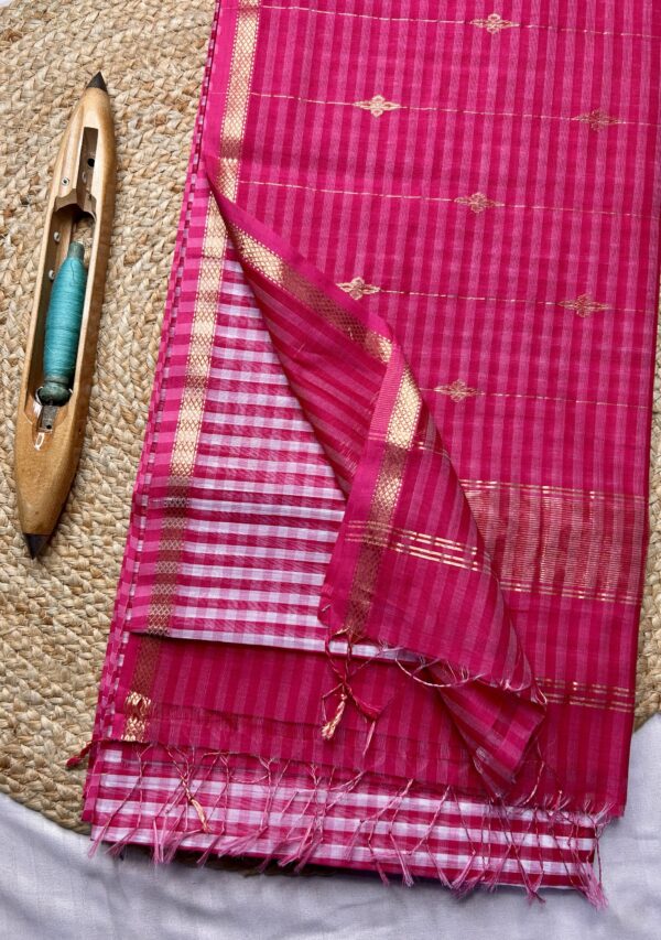 Maheshwari Checks Saree with Buti Palla