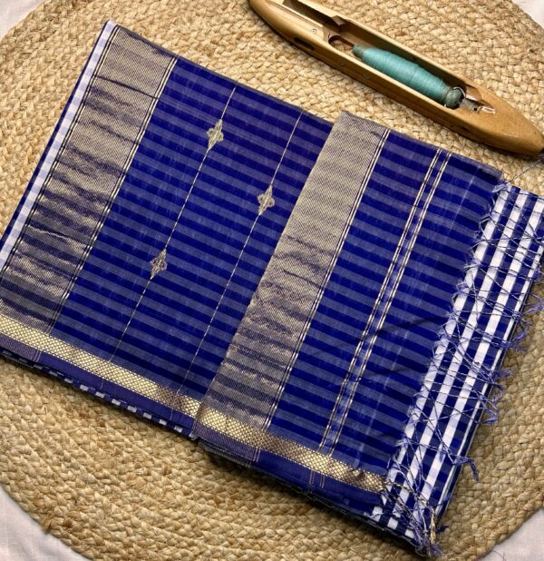 Maheshwari Checks Saree with Buti Palla