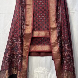Maheshwari Handloom Ajrakh Suit