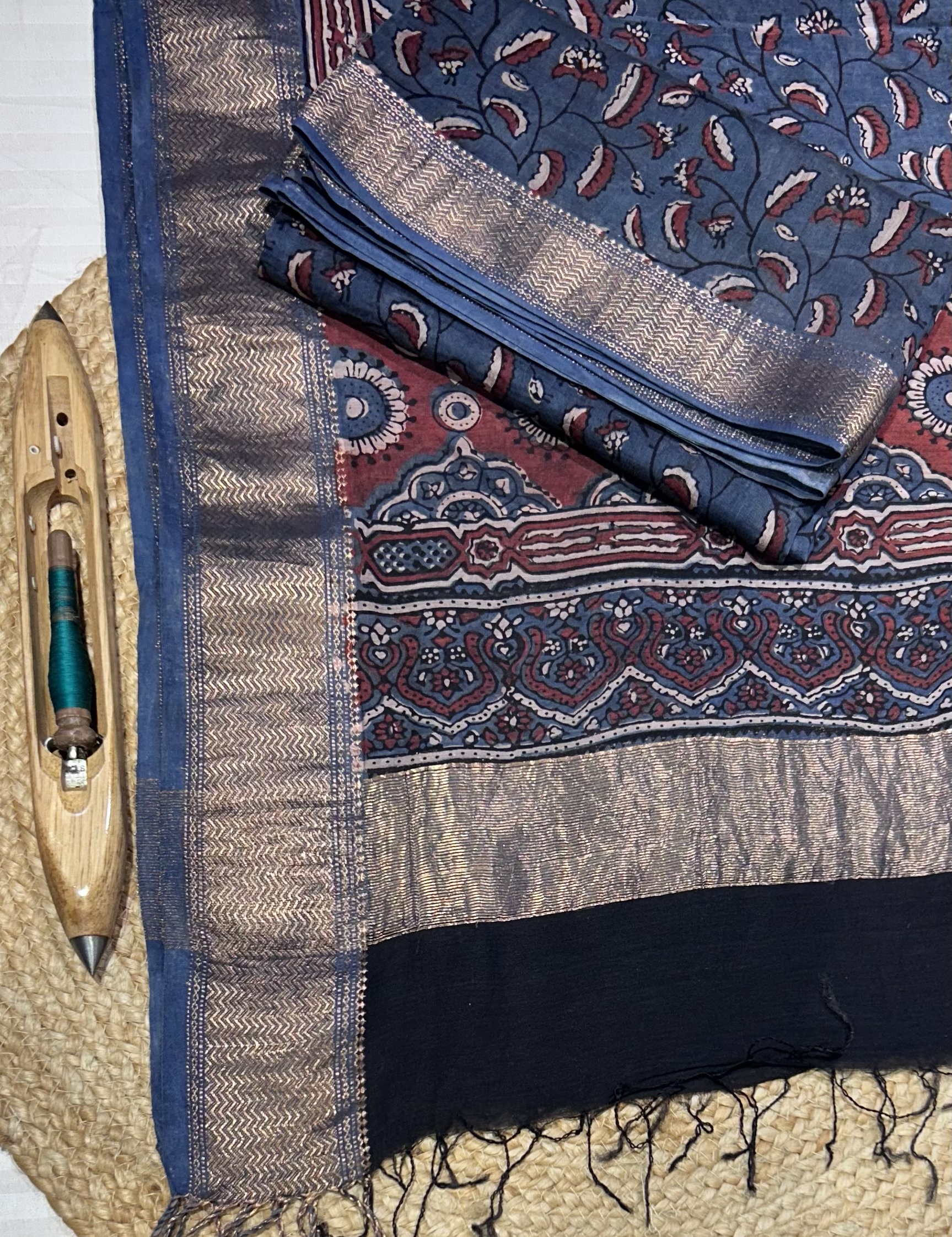 Discover the elegance of Maheshwari Handloom Silk by Cotton Printed Suits, thoughtfully woven in the heritage town of Maheshwar. Crafted using the traditional silk-by-cotton weaving technique, these suits offer a perfect blend of softness, sheen, and breathable comfort. Made by skilled artisans of Maheshwari Handloom, each suit set reflects authentic handloom heritage combined with graceful printed designs. The silk warp provides a subtle shine, while the cotton weft ensures lightweight comfort — making it ideal for Indian weather.