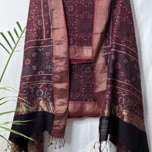 Maheshwari Handloom Ajrakh Suit