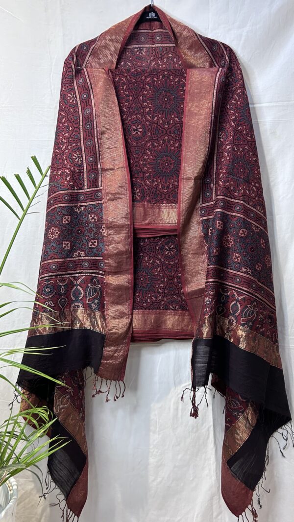 Maheshwari Handloom Ajrakh Suit