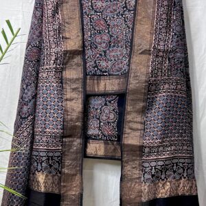 Maheshwari Handloom Ajrakh Suit