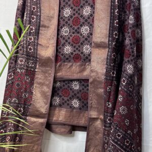 Maheshwari Handloom Ajrakh Suit