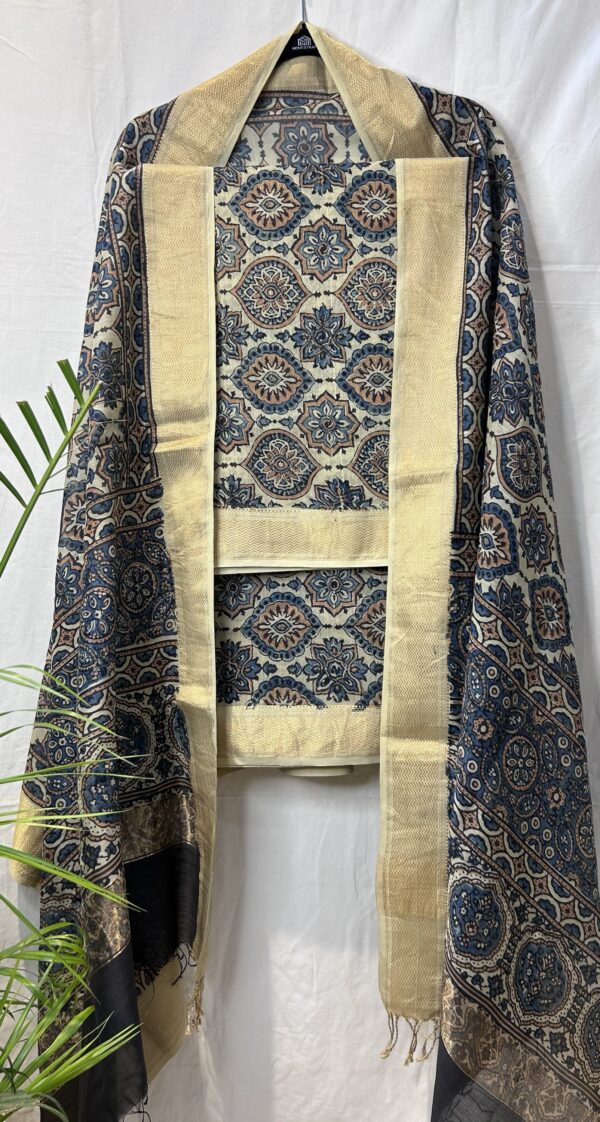 Maheshwari Handloom Ajrakh Print suit