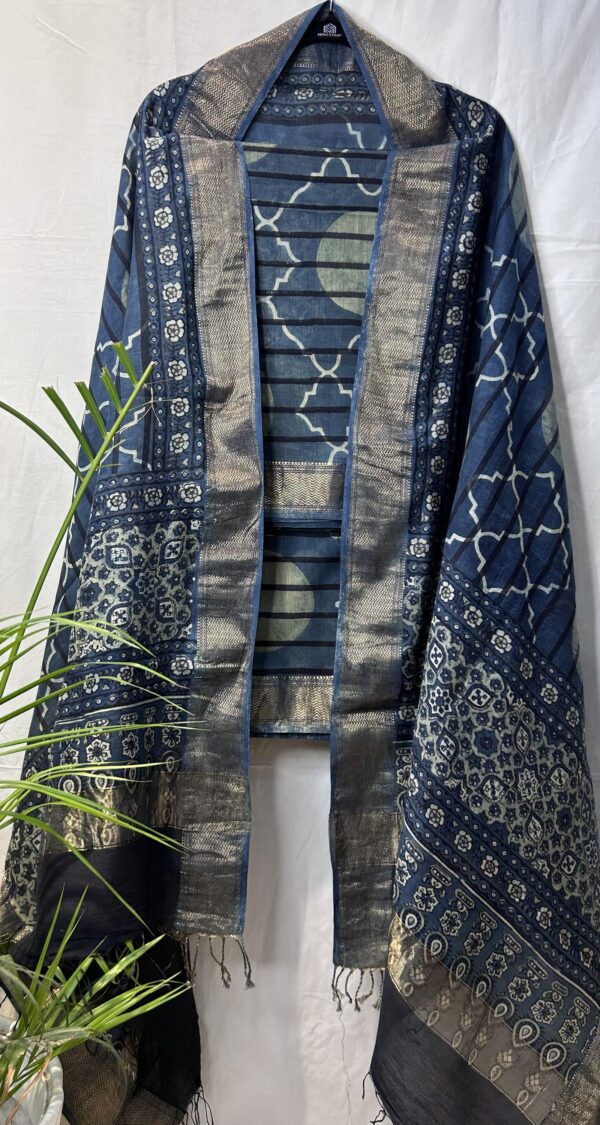 Maheshwari Handloom Ajrakh Print suit