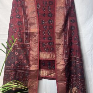 Maheshwari Handloom Ajrakh Suit