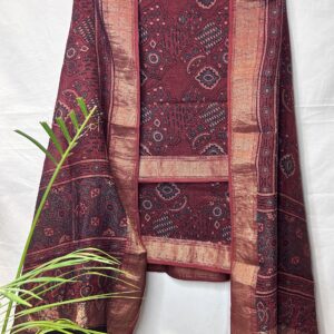 Maheshwari Handloom Ajrakh Suit