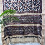 Maheshwari Handloom Silk Cotton Ajrak Print Saree