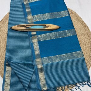 Garbh Reshmi Maheshwari Handloom Saree |Handwoven Silk by Cotton | Gagan Handloom